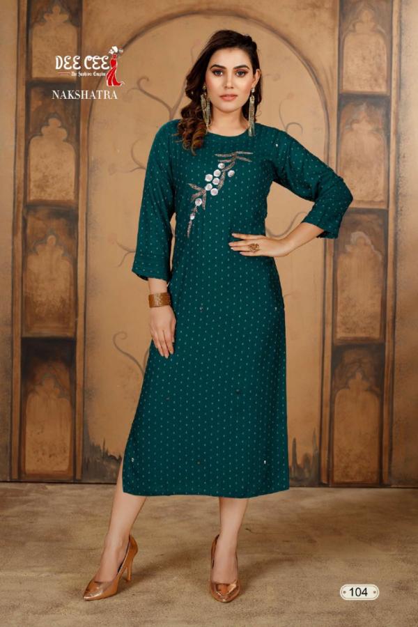 DeeCee Nakshatra Rayon Hand Wrok Designer Kurti collection